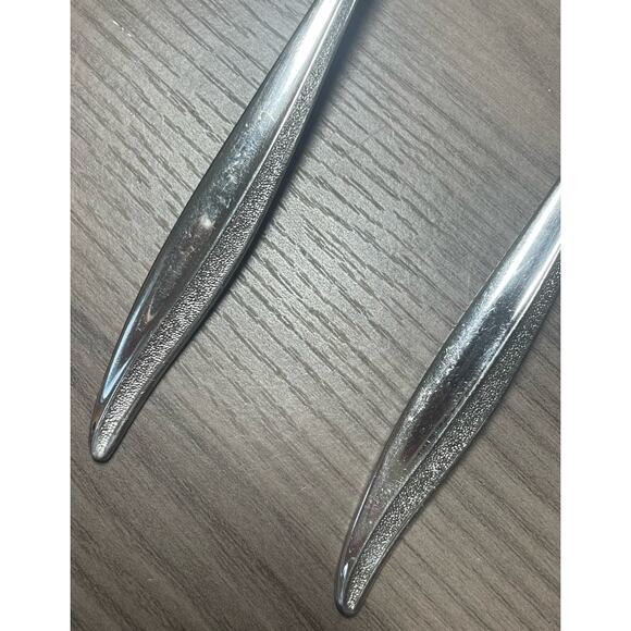 Oneida TEXTURA 7" Oneidacraft Deluxe 5 Tablespoons Stainless Flatware Silver MCM - Picture 2 of 5